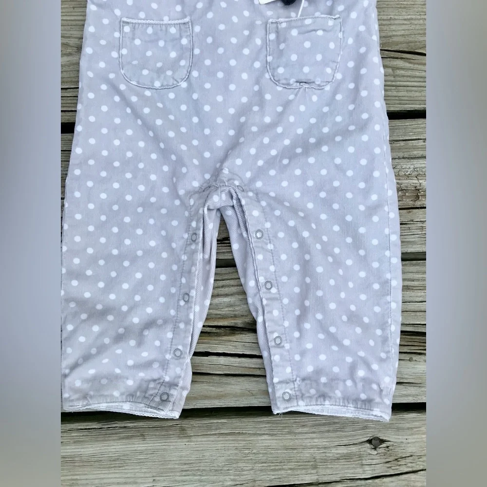 18-24m Baby Girls GYMBOREE Polka Dot Panda Pocket One Piece Corduroy Romper Set - Picture 9 of 13